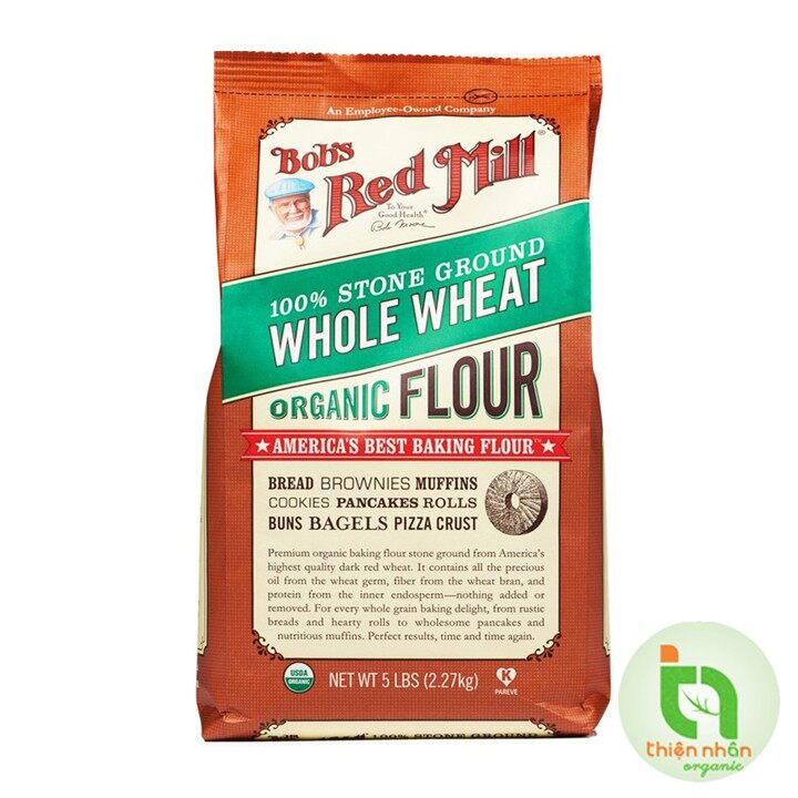 Bột mì nguyên cám hữu cơ Bob s Red Mill 1.36kg 2.27kg