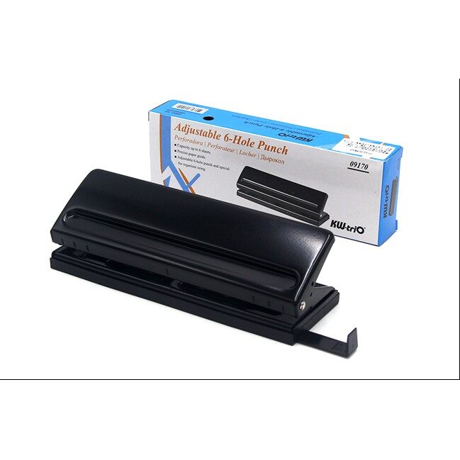 Dụng cụ đục bấm lỗ giấy 6 lỗ kww-ba bằng kim loại chính hãng chất lượng cao