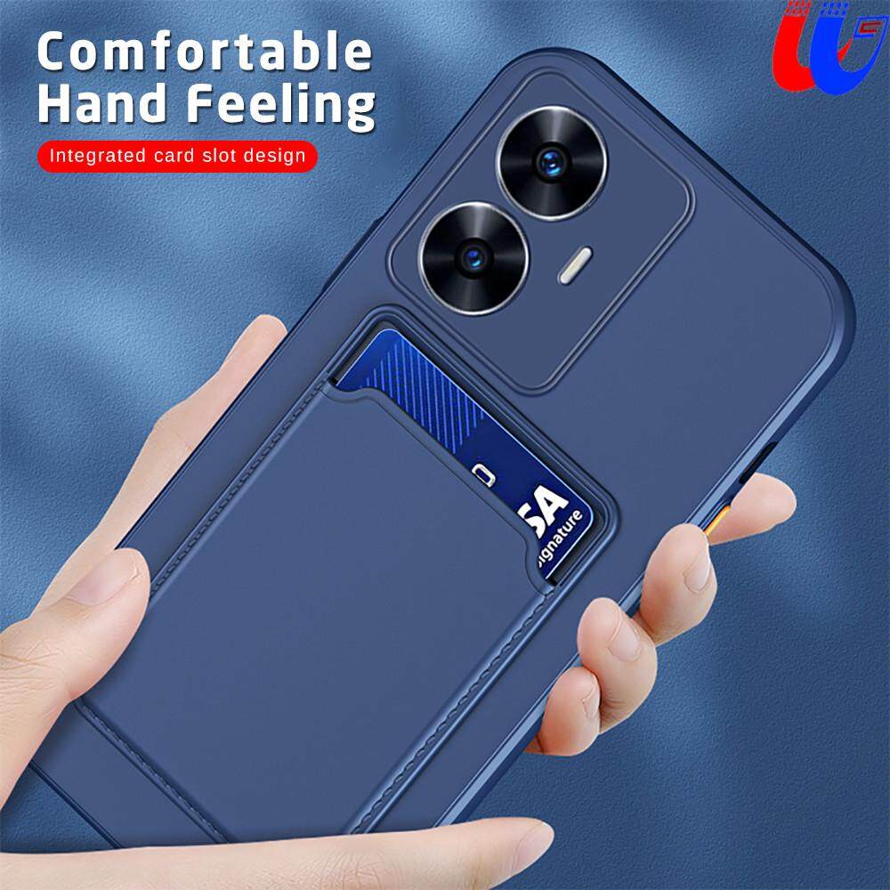 For Realme C53 4G Silicone Soft Card Wallet Back Case Realme C55 4G 2023 RMX3710 Realmi C55 C55 C53 RealmeC53 C55 Camera Shockproof Cover Coque