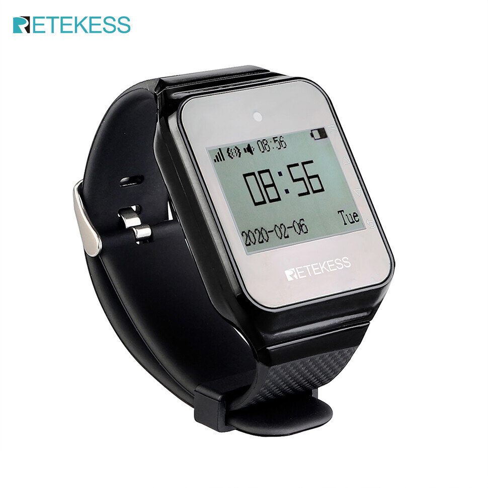 Retekess Hệ Thống Gọi TD108, Bộ Thu Đồng Hồ Waiter 72H, Bồ Đào Nha Tiếng Anh Bàn Ngoài Trời Bệnh Viện Cà Phê Khách Sạn Có Thể Sạc Lại Phòng Riêng