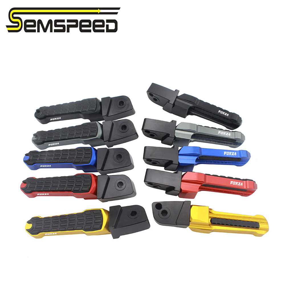 SEMSPEED Motorcycle Rear Footrests Passenger Foot Pedal Pegs Rests Footpeg For Honda FORZA 350 300 250 125 2010-2022 2023 2024 ราคา 1,081 บาท*ส่งฟรี