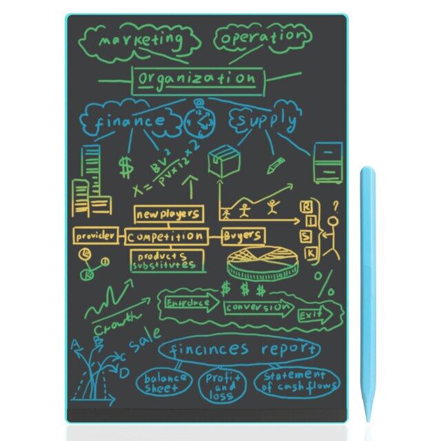 LCD กระดานเขียน11.5นิ้วแบบเต็มหน้าจอการวาดภาพที่มีสีสันแท็บเลตสำหรับวาดรูปข้อความ Notepad ส่วนบุคคลสำหรับ Office & School