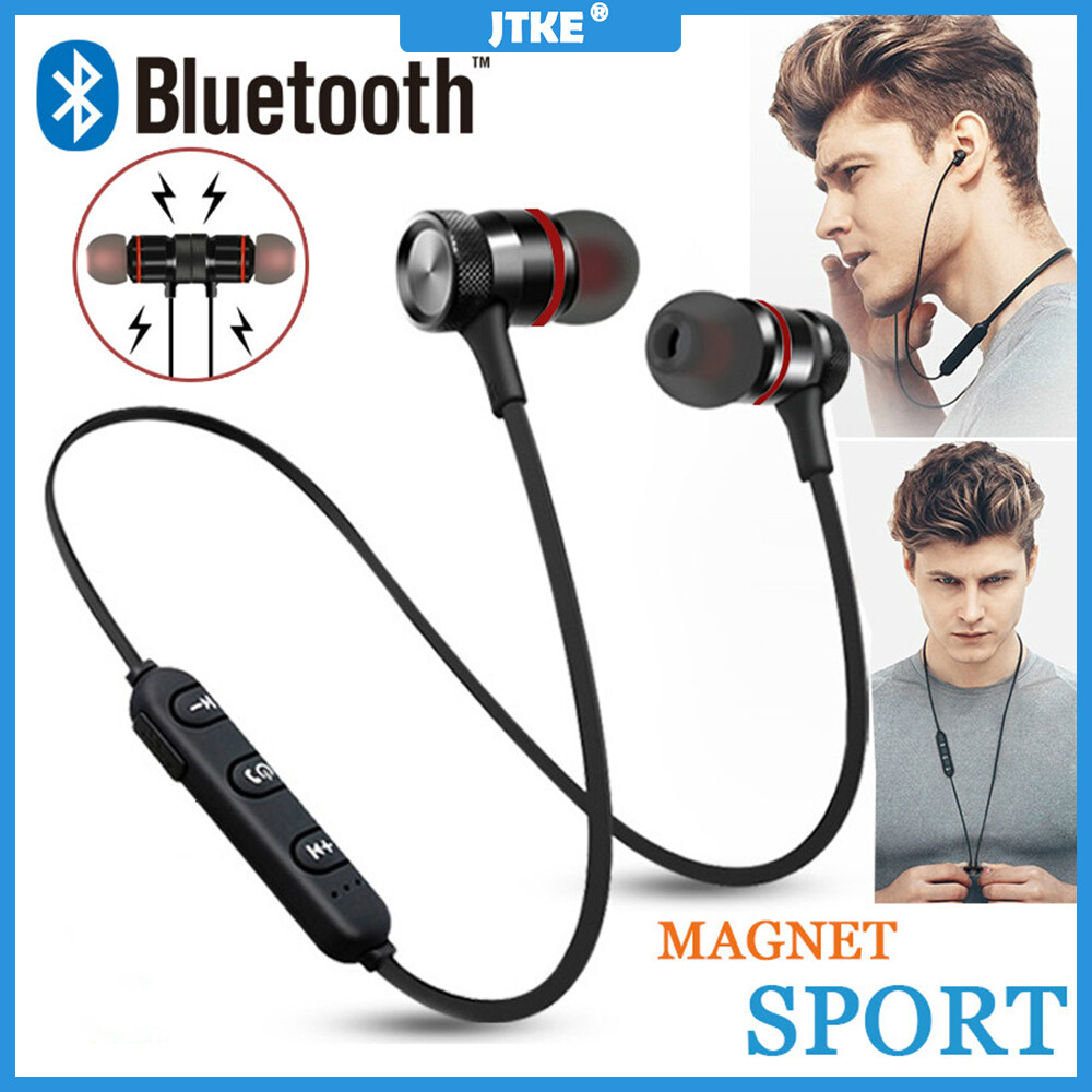 JTKE Bluetooth Earphone Sports Neckband Magnetic Wireless Headset Stereo