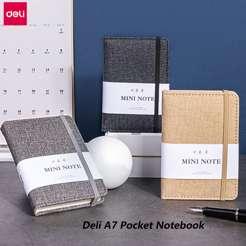 Băng Quấn Bọc PU Deli Sổ Ghi Chú 96 Tờ Nhỏ Bỏ Túi Sổ Ghi Chú A7 80G Sách Nhắc Nhở Trang Dày Dặn Viền 8Mm Góc Tròn Kế Hoạch Viết Trơn Tru Xoay Trang Khoảng Cách 360 °, Nhật Ký Sổ Tay Nhật Ký Giấy Ghi Chú Văn Phòng Phẩm Tại Nhà Văn Phòng Di Động