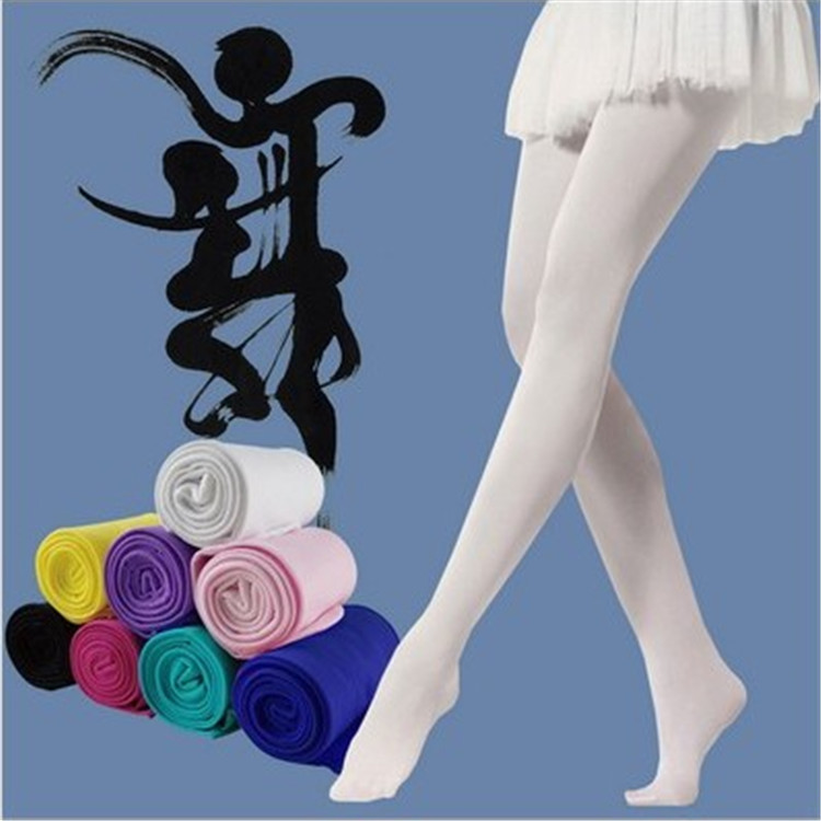 [Oossoo] Factory Wholesale Spring and Summer Thin 80d Velvet Children's Dance Socks Girls Ballet Ballet Socks White Pantyhose