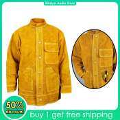 Blesiya Summer Welding Jacket Shirts Flame Resistant Welder Leather Clothing