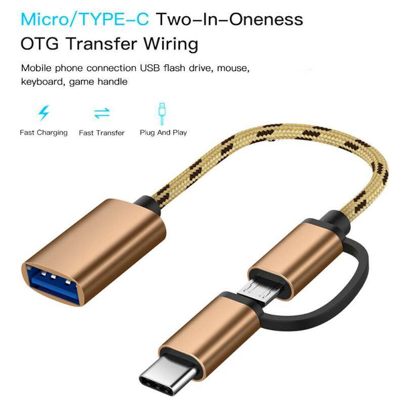 Cáp chuyển đổi otg 2 trong 1 usb 3.0 dây cáp sạc giao diện type-c micro usb sang usb 3.0 cho bộ chuyển đổi điện thoại di động cho điện thoại di động