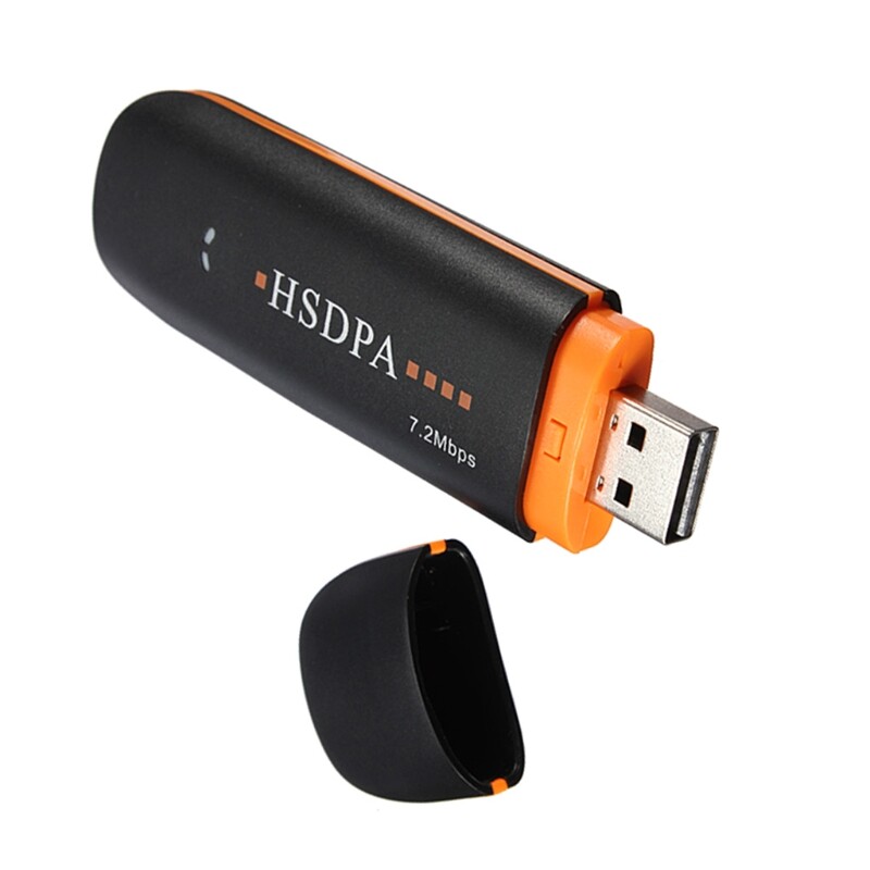 Hsdpa usb stick sim modem bộ chuyển đổi mạng không dây 3g 7.2mbps với thẻ tf sim
