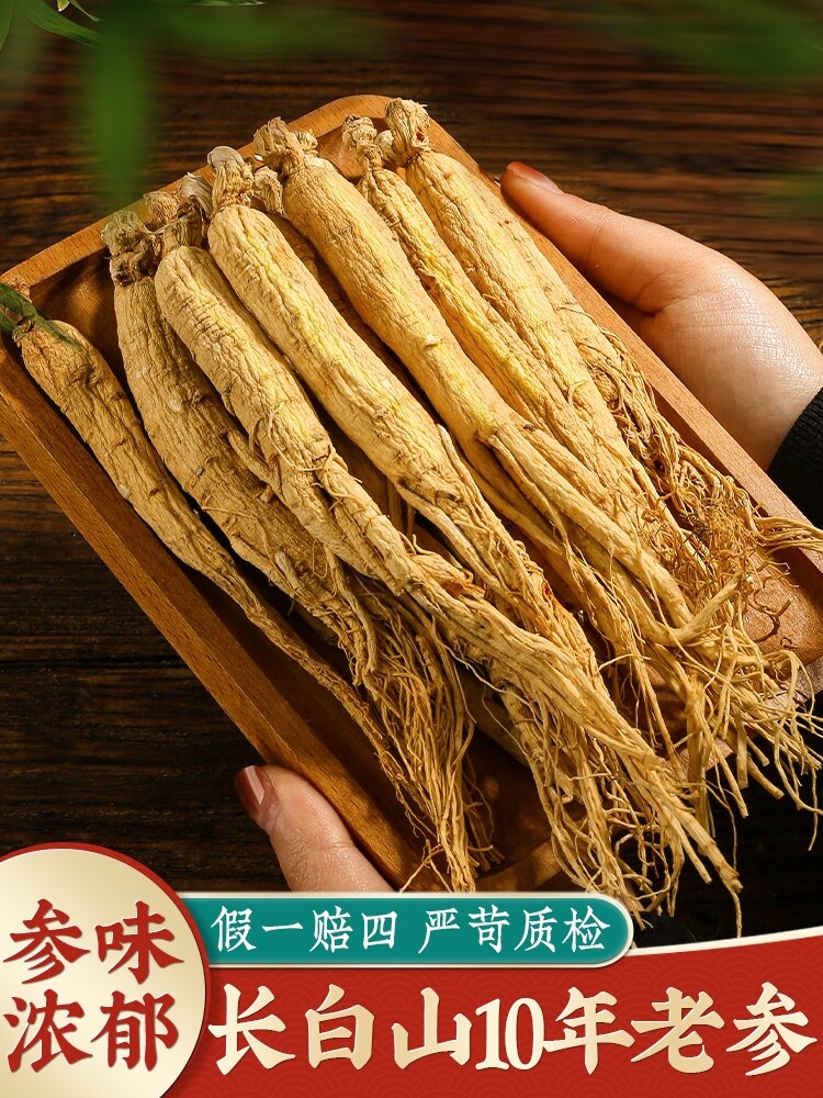 Nhân sâm núi trường bạch nhân sâm hoang dã thảo dược trung quốc nhân sâm y học nhân sâm trắng rừng khô nguyên chất nhân sâm khô chính hãng đồ khô