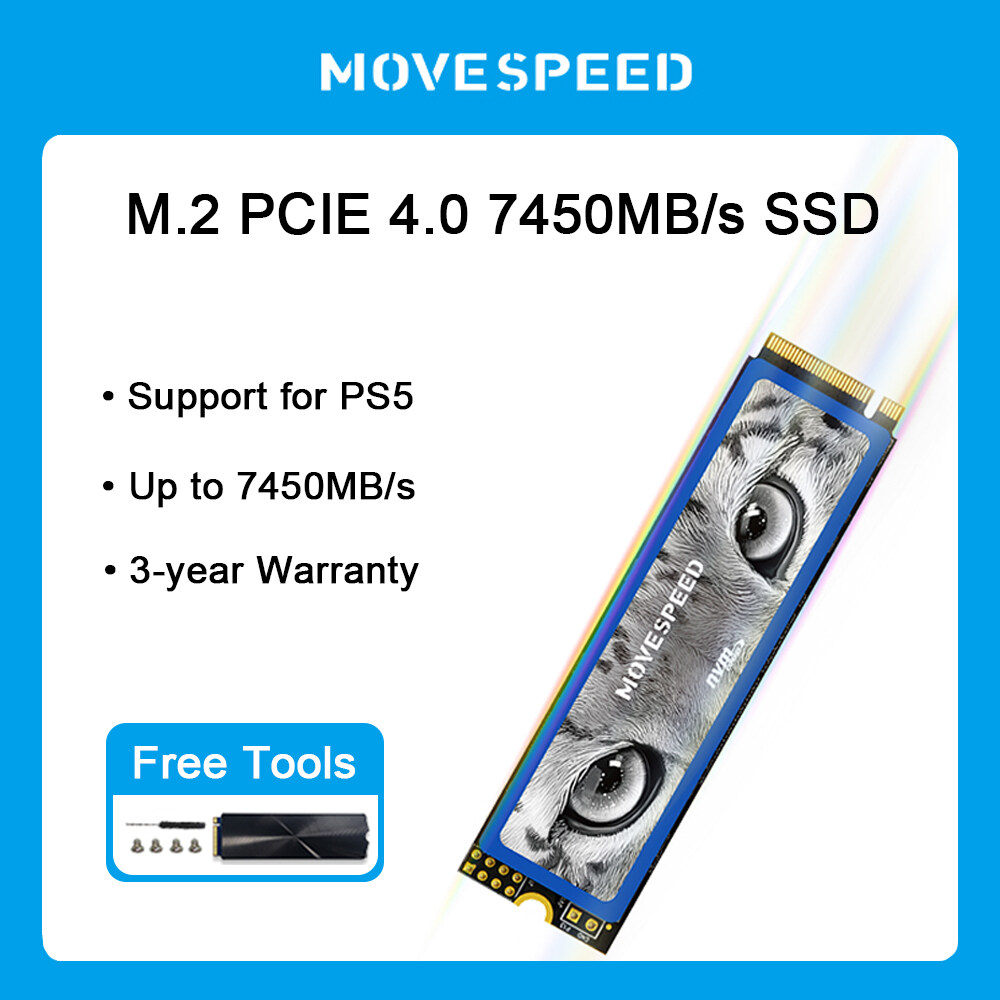 Movespeed 7450 MB giây SSD NVMe M.2 2280 4TB 2TB 1TB nội bộ trạng thái rắn