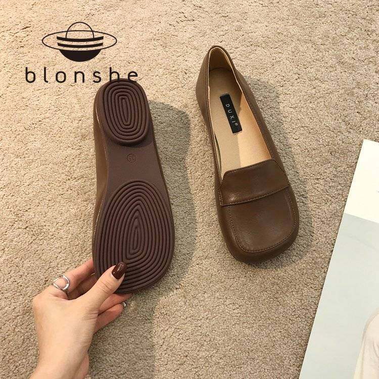 Giày Lười Giày Da La Cho Nữ Giày Đế Bằng Thường Ngày Giày Cao Su Hàn Quốc Cho Nữ Giày Thể Thao Giày Vải Bố Cho Thiếu Niên Dép Nữ INS Mới 010555