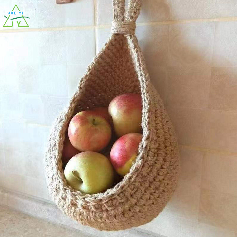 KS Vegetable basket Kitchen storage basket Hand-crocheted wall