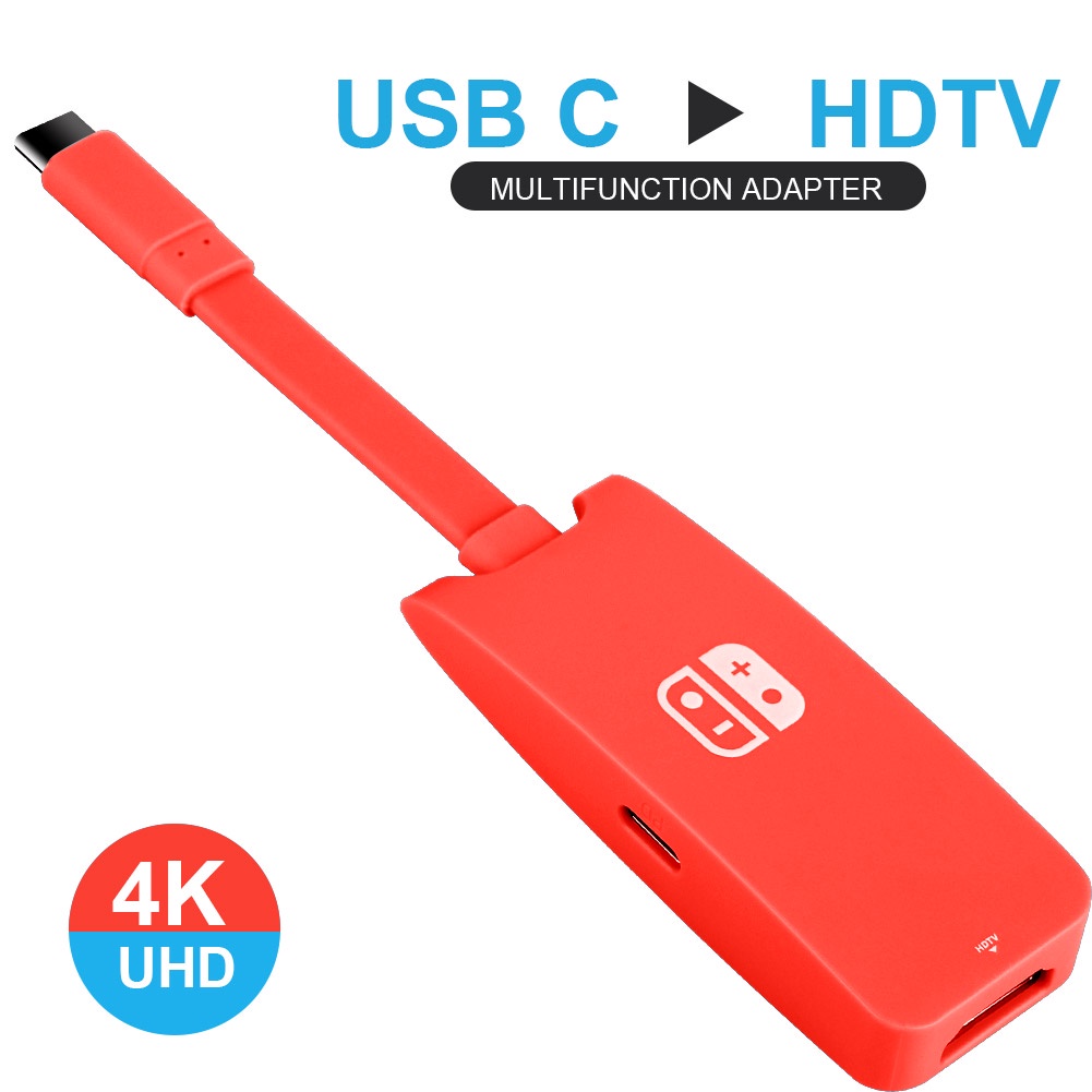 Bộ chuyển đổi đa năng 3 trong 1 bộ chuyển đổi hub usb-c sang hdmi 4k hdtv tv pd sạc usb 3.0 type-c trạm sạc cho nintendo switch bộ chuyển đổi hub dock usb c type c