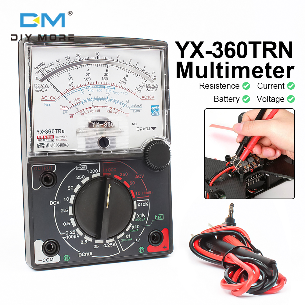 Diymore yx-360 trn đồng hồ đo điện vạn năng ạng kim đồng hồ vạn năng