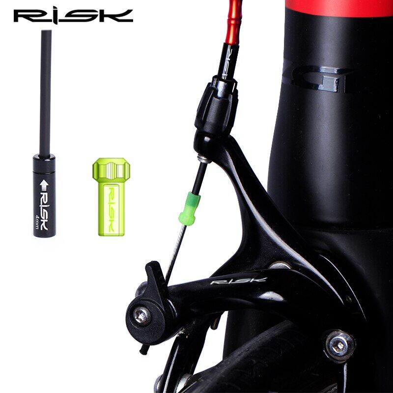 Risk cáp chuyển số phanh xe đạp đường trường xe đạp leo núi thông dụng 4mm/5mm nắp đầu mũi/ống dây ống bọc chống bụi bằng nhôm