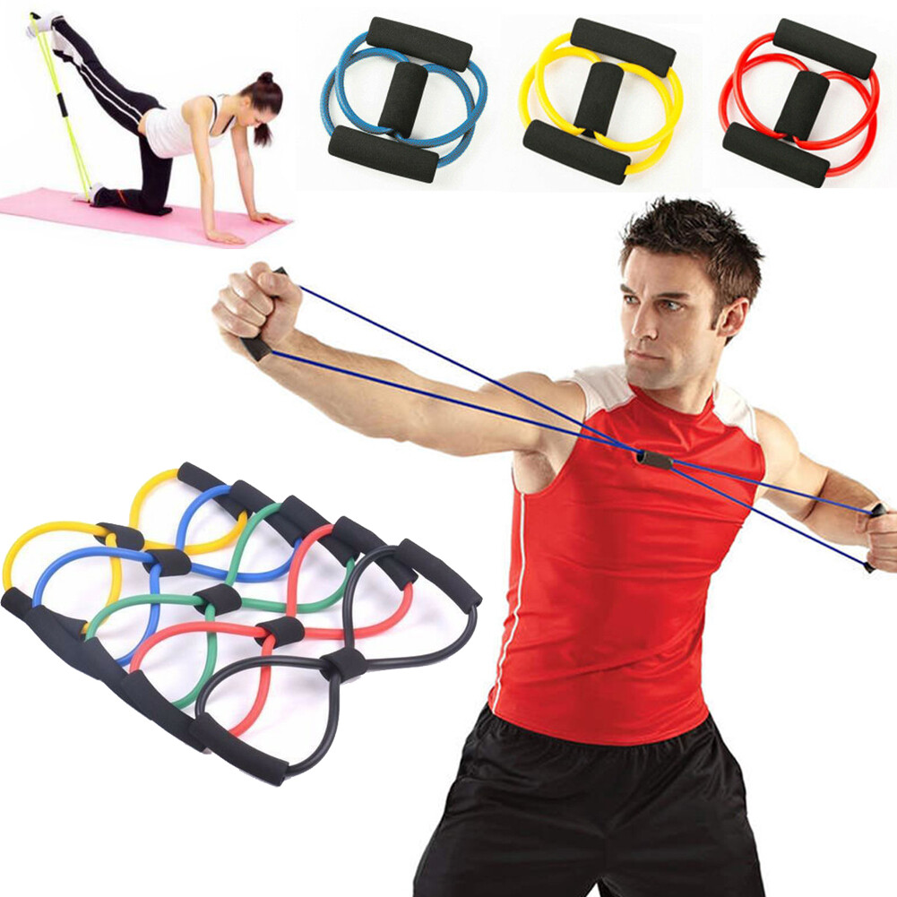 Happybuyner Cáng Tập Thể Dục Yoga Dụng Cụ Giãn Cơ Ngực Bằng Cao Su Tập Gym Tại Nhà Dây Kéo