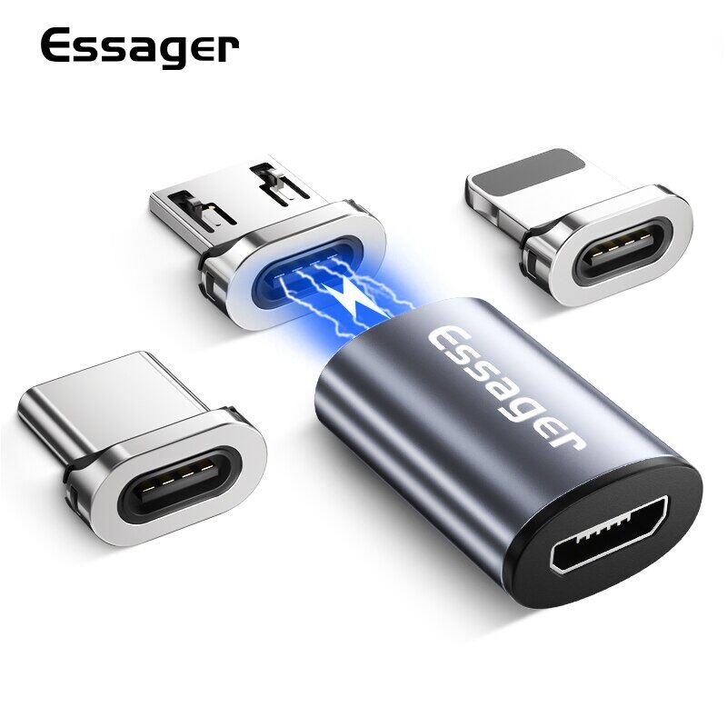 Đầu cắm chuyển đổi từ tính USB type C micro ESSAGE Tương thích với iPhone SamSung - INTL