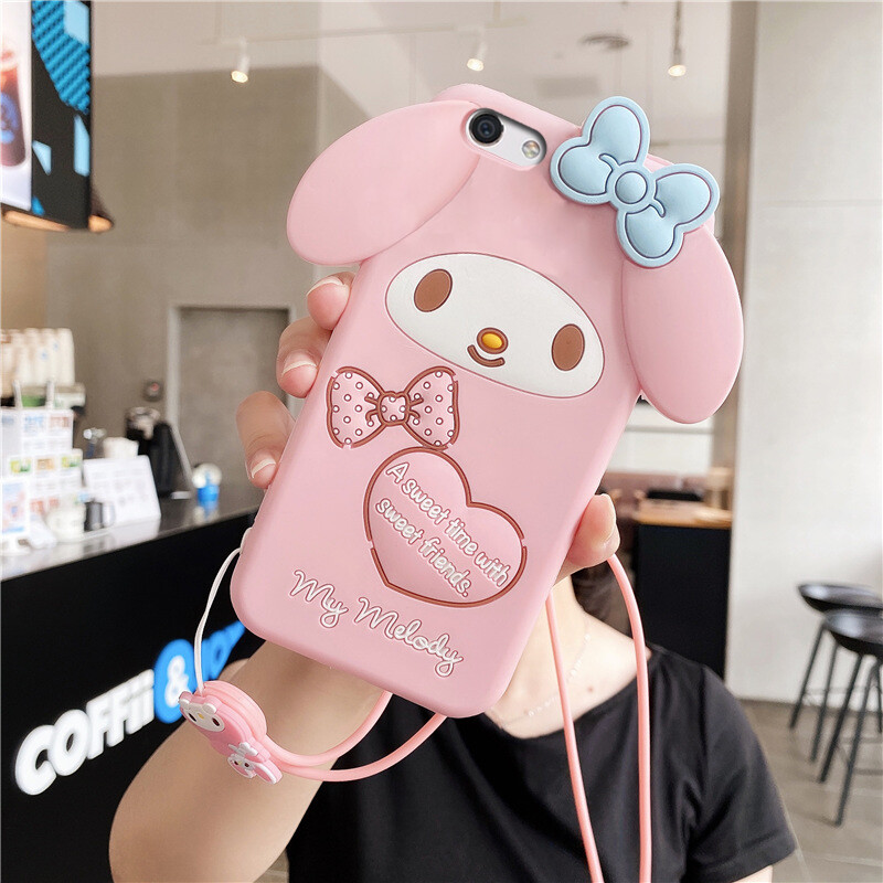 Dành Cho Ốp OPPO R9s / A3S Hình Thỏ Hồng Xinh Đẹp Nơ Dễ Thương Hoạt Hình Đáng Yêu （ Không Bao Gồm Dây Buộc, Ốp Silicon Mềm Dành Cho Ốp OPPO A59 / F1S F5 Youth F7