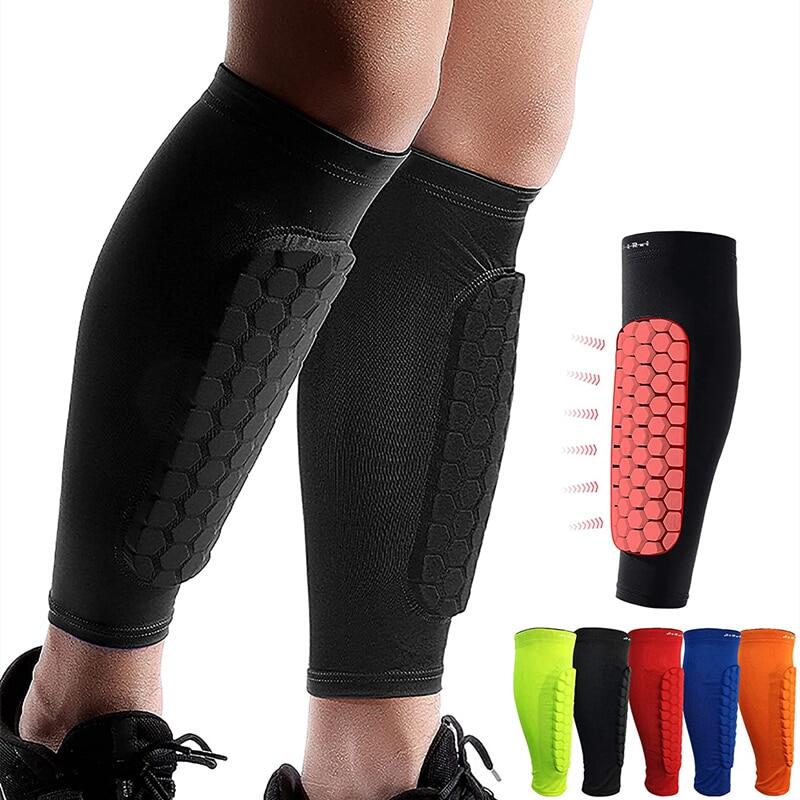 2 miếng bảo vệ ống chân bóng đá bóng đá miếng bảo vệ ống chân chống va chạm tổ ong miếng bảo vệ ống bọc bắp chân cho người lớn trẻ trung
