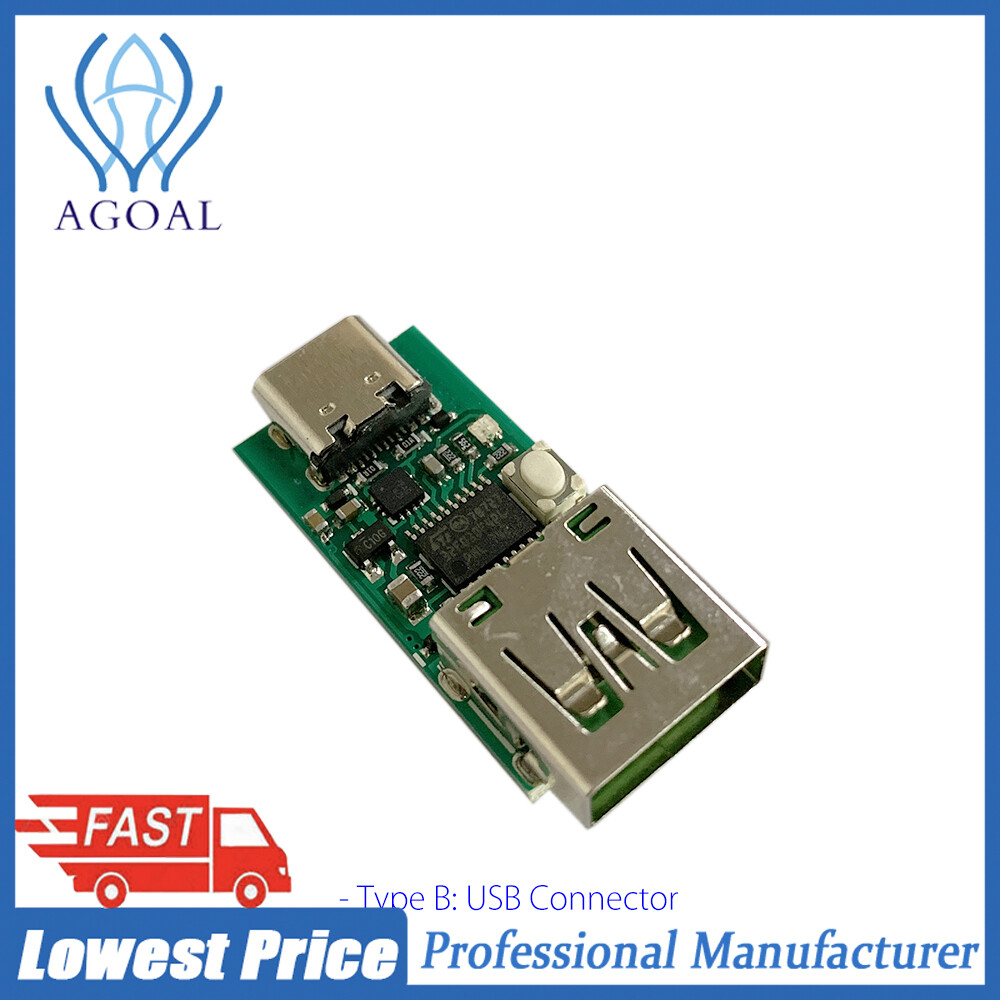 Zy12pdn pd dc phát hiện mồi nhử type-c pd2.0 3.0 mô-đun kích hoạt sạc nhanh bỏ phiếu mô-đun lập trình hid 5a 100w