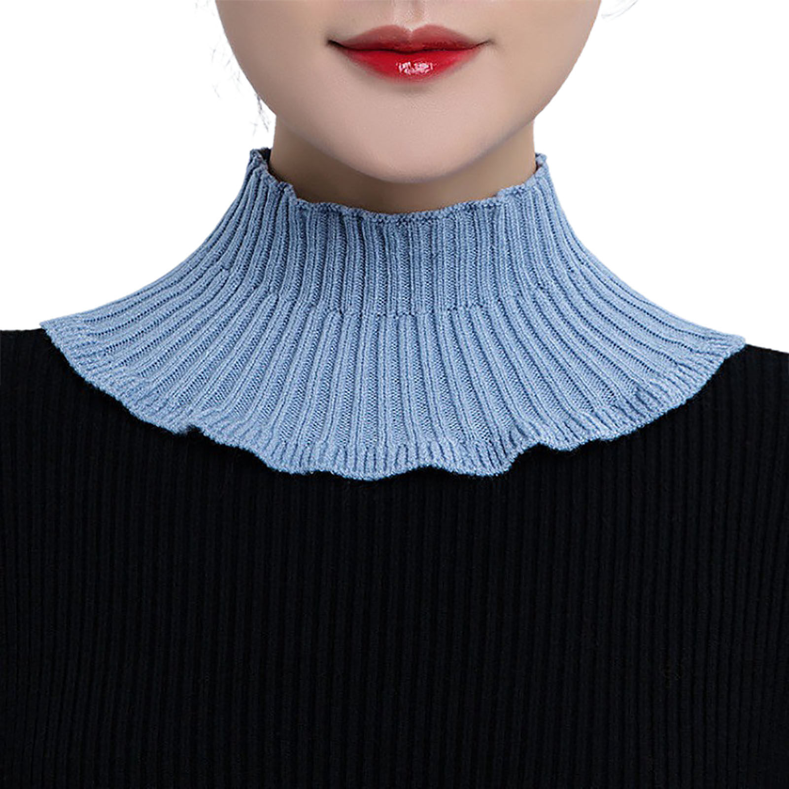 Warm-keeping Detachable False Collar Knitted Fabric Beautiful Good Woven