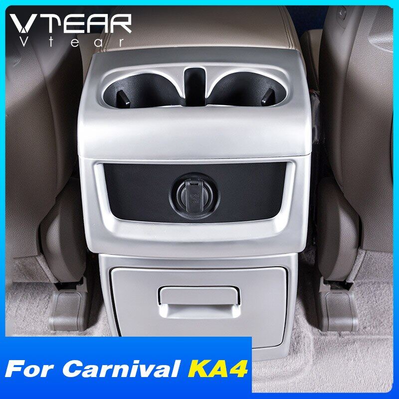 Vtear vỏ bọc tay vịn nội thất xe hơi trang trí khung cửa thoát khí phía sau phụ kiện tấm chống bẩn cho kia carnival ka4 2023 2022 2021