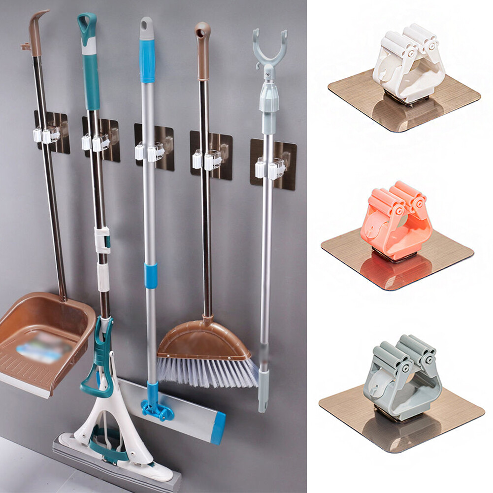 1 cái giá treo cây lau nhà gắn tường giá treo chổi cọ giá đựng đồ dụng cụ sắp xếp phòng tắm phụ kiện móc treo ống sản phẩm cho nhà bếp