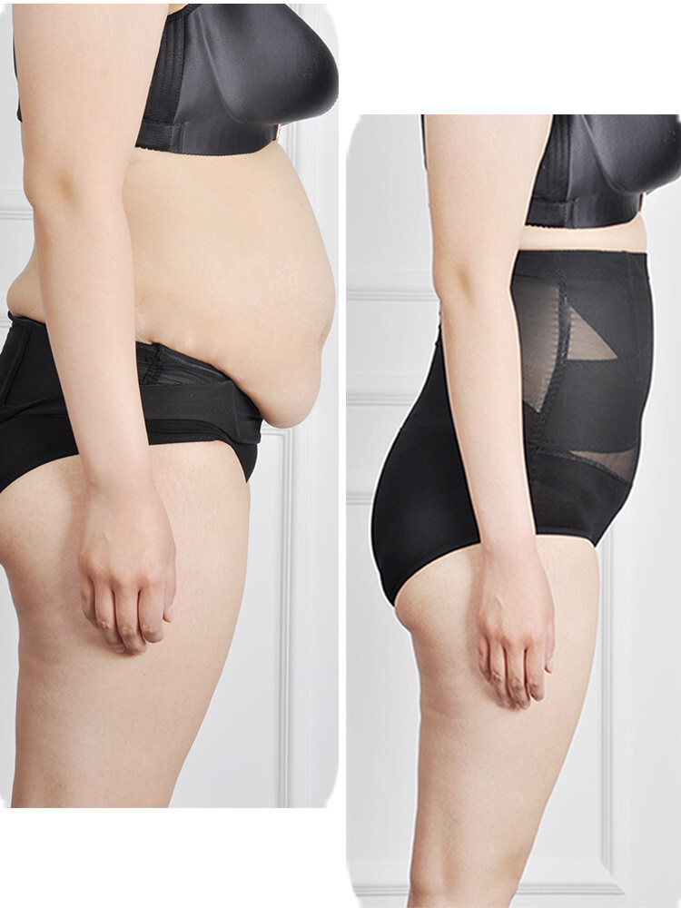 [JIEYUAN] Plus Size Women Shapers High Waist Slimming Tummy Control Knickers Panties Briefs Magic Body Shapewear Lady Underwear Large Size