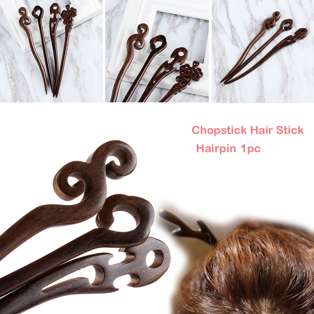 OKDEALS Thời Trang Tóc Kẹp Tóc Chăm Sóc Khắc Gỗ Đàn Hương Trâm Cài Tóc Đũa Dụng Cụ Tạo Kiểu Phụ Kiện Tóc