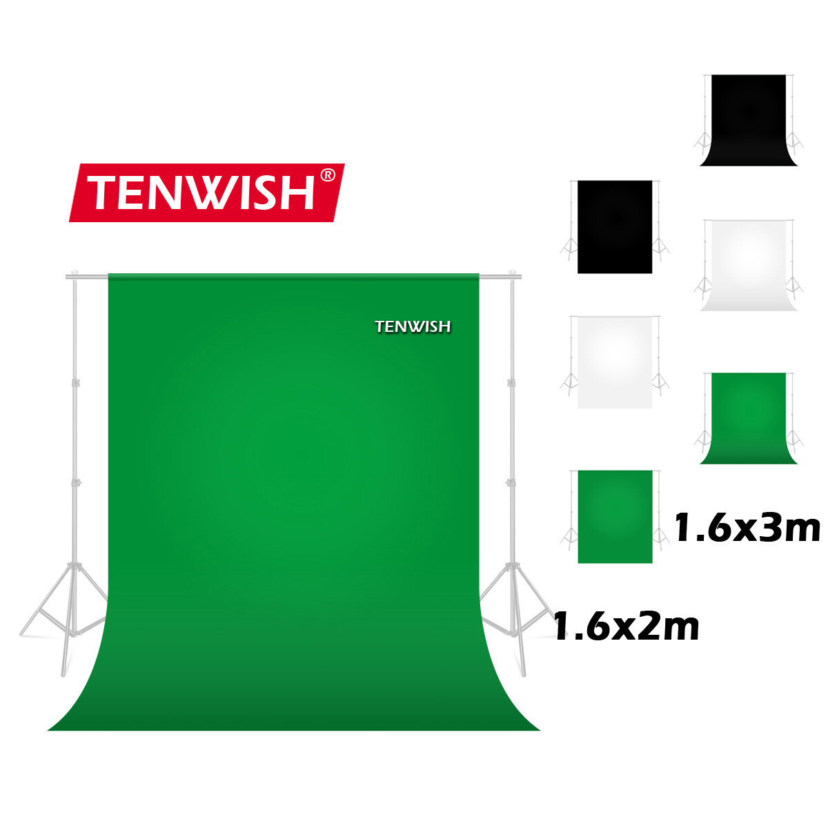 Tenwish Phông Nền Ảnh Bằng Polyester Để Chụp Ảnh Phông Nền Màn Hình Màu Xanh Lá Phông Nền Phím Màu Để Chụp Ảnh Phông Nền Chụp Ảnh Quay Video