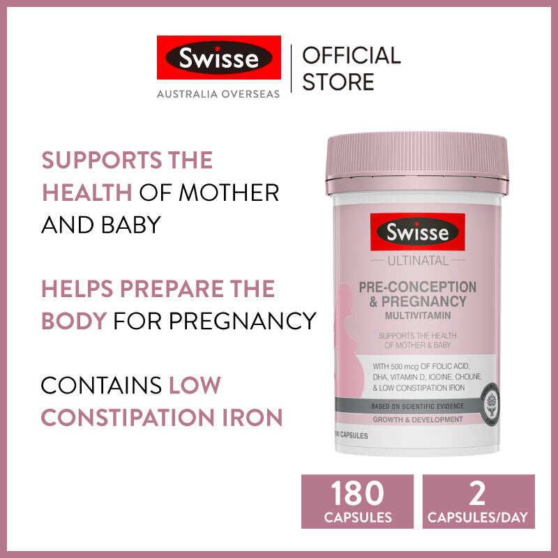 Swisse Ultinatal Pre-Conception & Pregnancy Multivitamin 180 Tablets