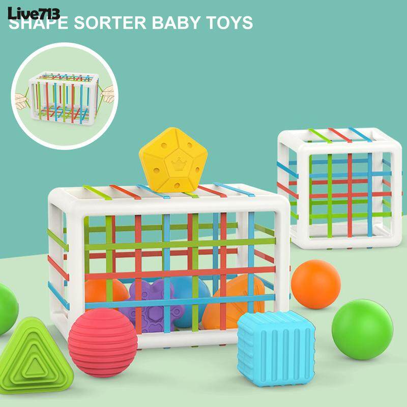 Live713 bé hình dạng phân loại đồ chơi Montessori đầy màu sắc Cảm giác