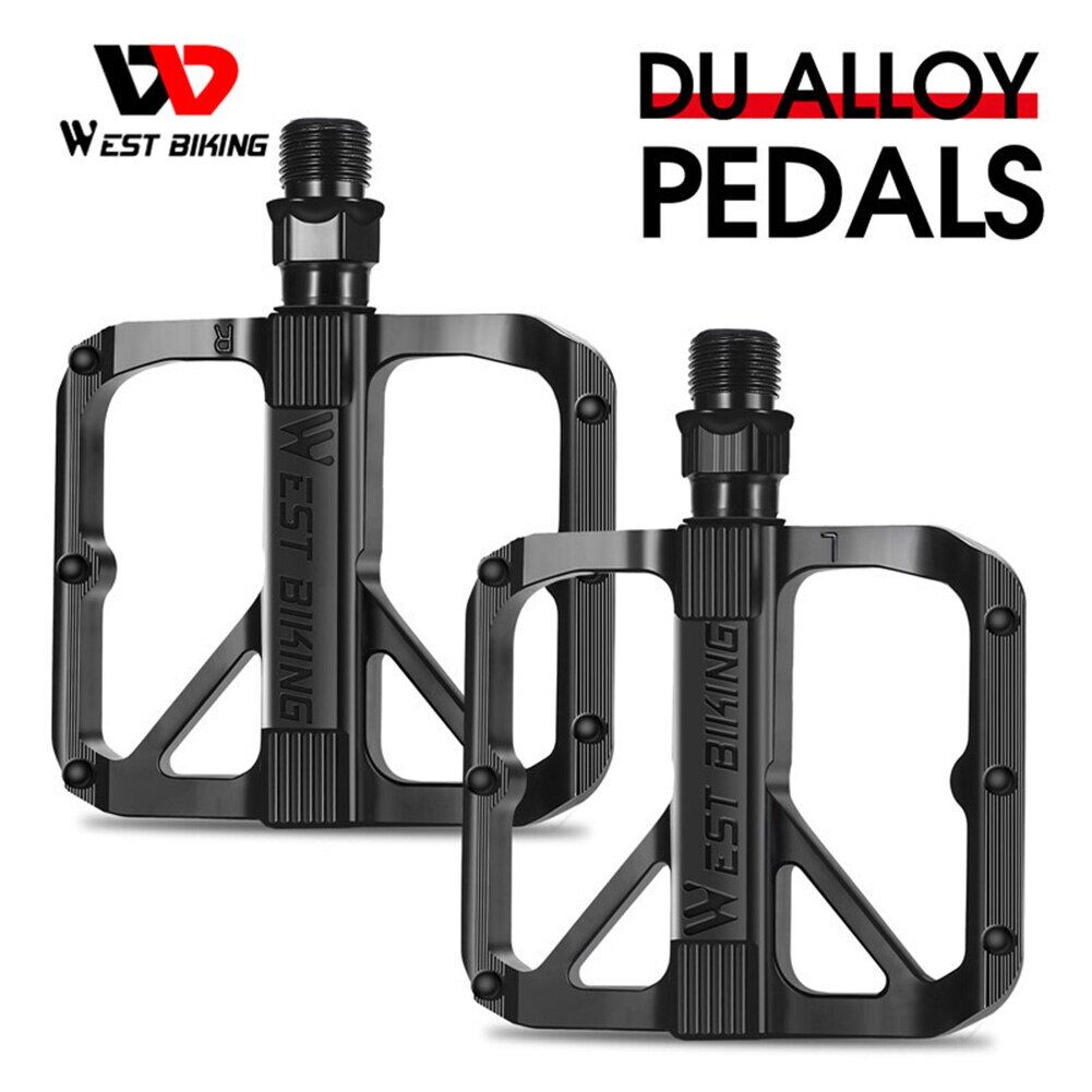 West biking 1 đôi bàn đạp xe đạp bền chống trượt bàn đạp xe đạp hợp kim nhôm phụ kiện xe đạp bộ phận bàn đạp thiết bị đạp xe