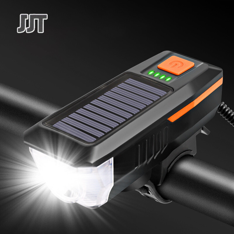 JJT đèn xe đạp đèn trước xe đạp đèn hậu xe đạp đèn trước - đèn hậu Đèn LED Sạc Xe Đạp Xe Đạp Đèn LED phía trước xe đạp đèn xe đạp sạc năng lượng mặt trời xe đạp leo núi đi đêm thiết bị đi xe đạp sạc đèn pha