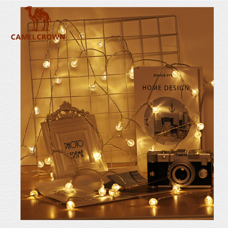 CAMEL CROWN Đèn Cắm Trại Ngoài Trời Đèn LED Tròn Giáng Sinh Đèn Vòng Hoa Chạy Bằng Pin Cho Lều Trang Trí Tiệc Nướng Vòng Hoa Giáng Sinh Đèn Lấp Lánh Trang Trí Lễ Hội Cho Gia Đình