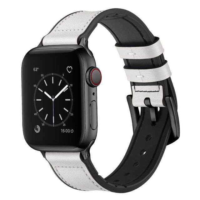 Siliconeleather Straps For Apple Watch Band 44mm 40mm 42mm 38mm Watchband Bracelet Correa Apple Watch Series 6 Se 5 4 3