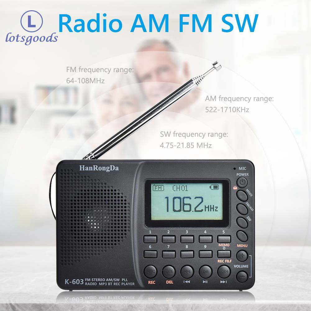K603 radio kỹ thuật số máy nghe nhạc MP3 loa Màn hình LCD Bluetooth tương