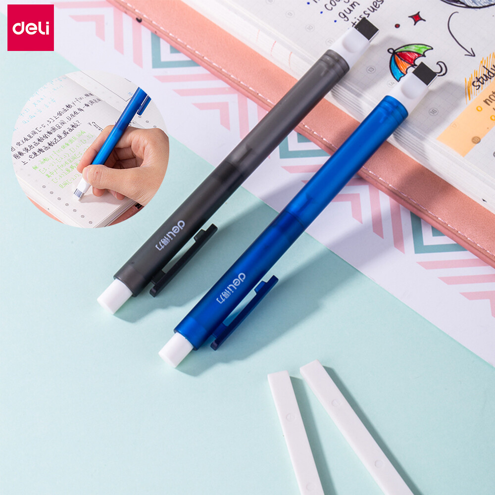Deli 1 Cái Cục Tẩy Ép Hướng Dẫn Sử Dụng Kinh Doanh Chỉnh Tẩy Dụng Cụ Sửa Chữa Nghiên Cứu Viết Ít Vụn TPR Với 1 Cái Tẩy Nạp Lại Văn Phòng Làm Việc Các Tập Tin Bút Sửa Sai Bút Hiệu Chỉnh Thi An Toàn & Bảo Vệ Môi Trường, Cung Cấp Văn Phòng Phẩm