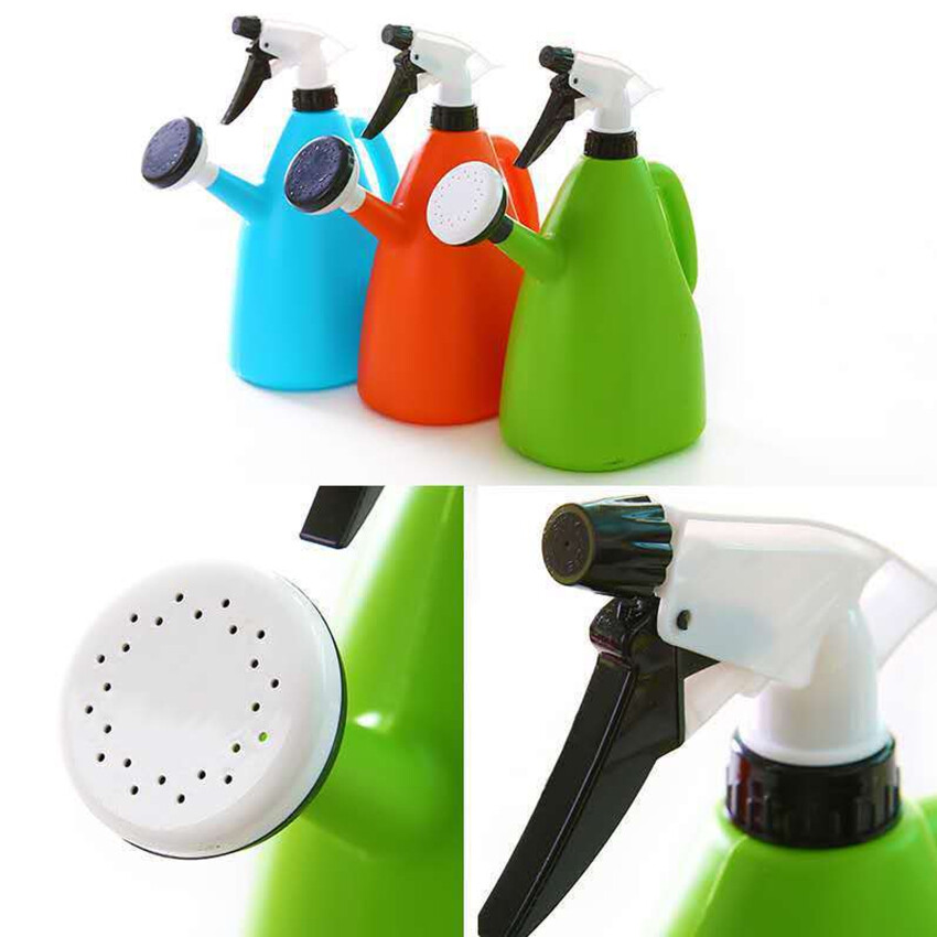 Bình tưới nước bằng nhựa 2 trong 1 bình nước xịt áp lực cây cối trong vườn trong nhà bình xịt điều chỉnh được 1l