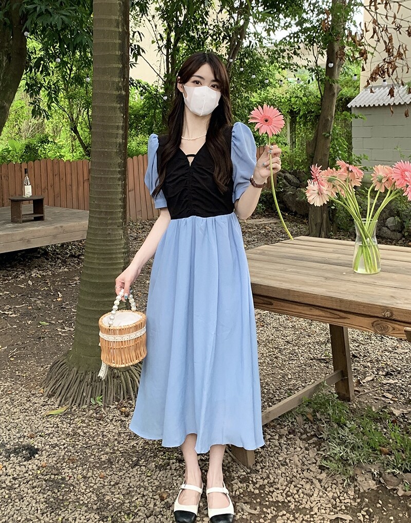 Uniqlo Sister Váy Phá Cách Trà Tình Yêu Đầu Tiên Kiểu Pháp Phiên Bản Hàn Quốc Mới Mùa Hè Cho Nữ Sinh