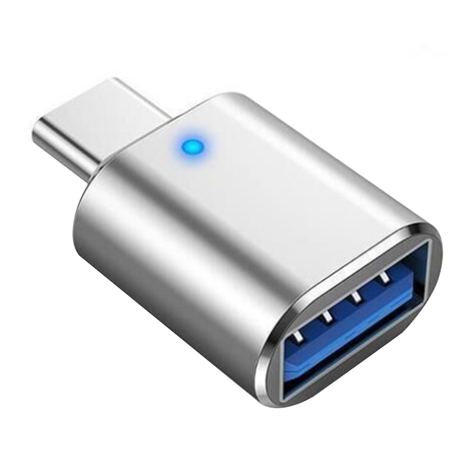 LM OTG Converter Multi-purpose High-speed Transmission Type-C to USB Mini OTG Adapter Flash Drive Reader with Indicator Light for Smartphone Phone Converter Fine ราคา 32 บาท*ส่งฟรี