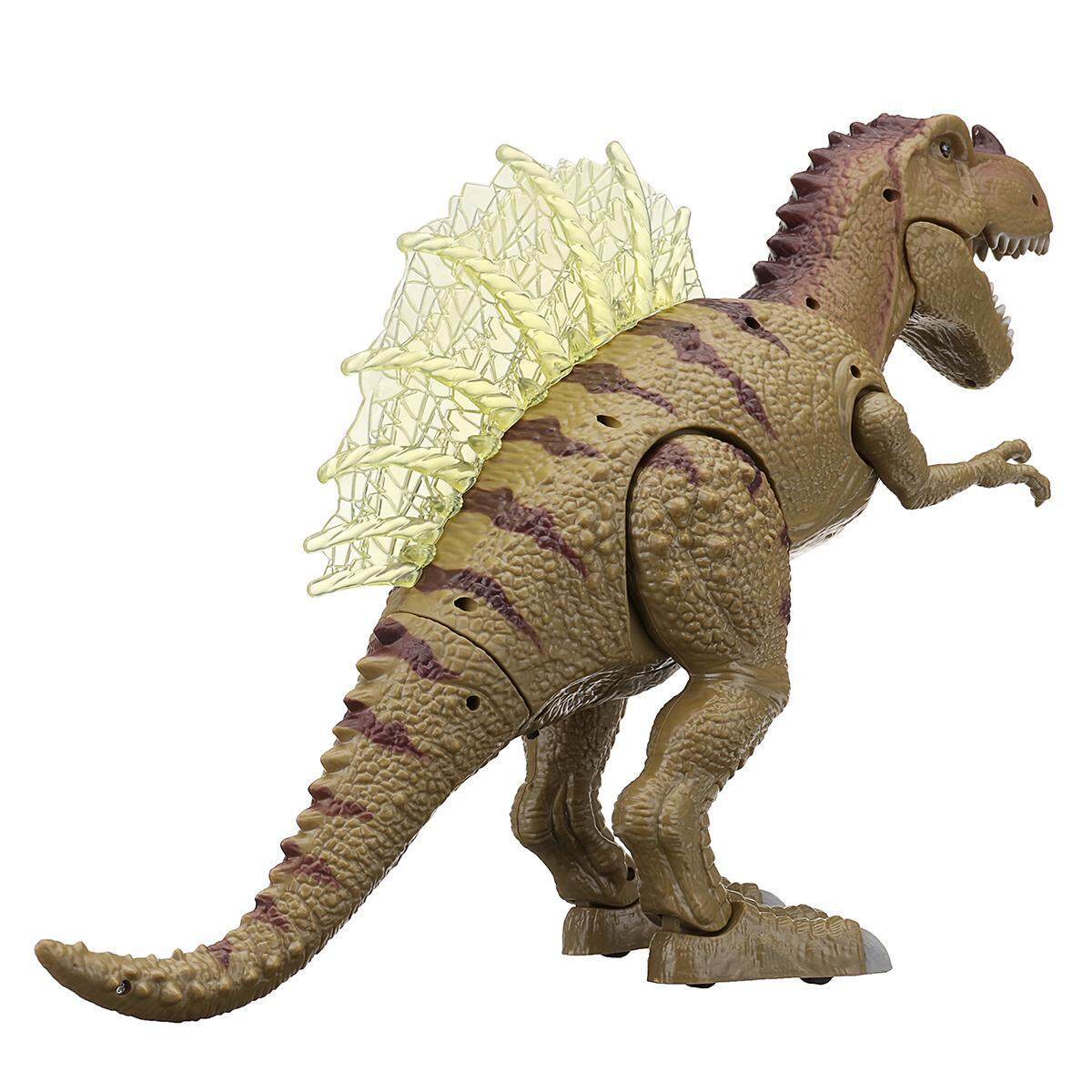 Generic 48cm Large Size Jurassic Led Walking Dinosaur Toy Tyrannosaurus Rex Hadrosaur Green Back