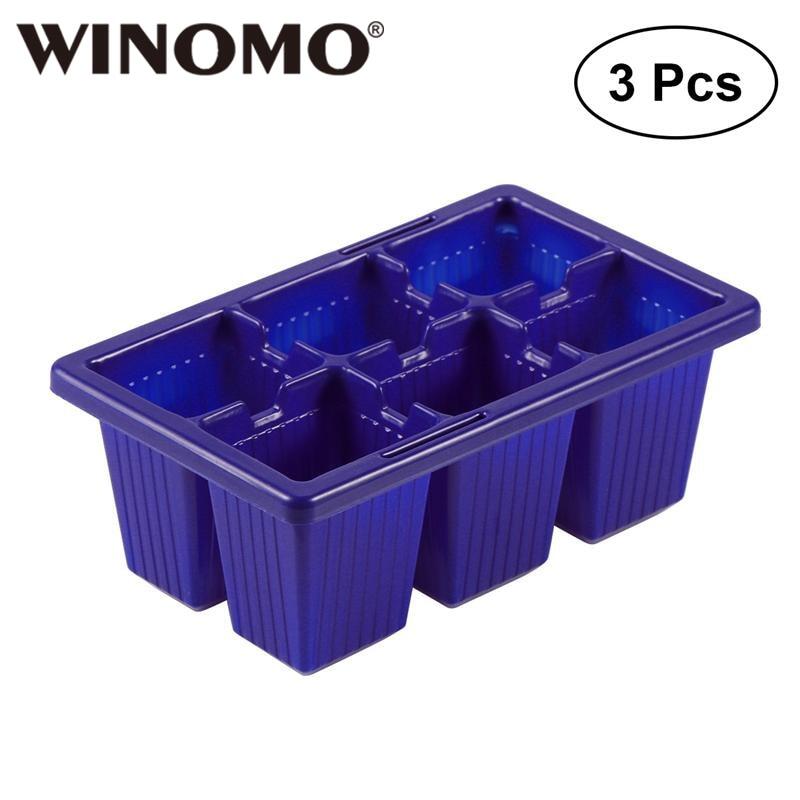 【❉HOT SALE❉】 hangai Winomo 3 Khay Bào Hạt Giống Khay Ươm Hạt 6 Ô Mỗi Khay Trồng Cây
