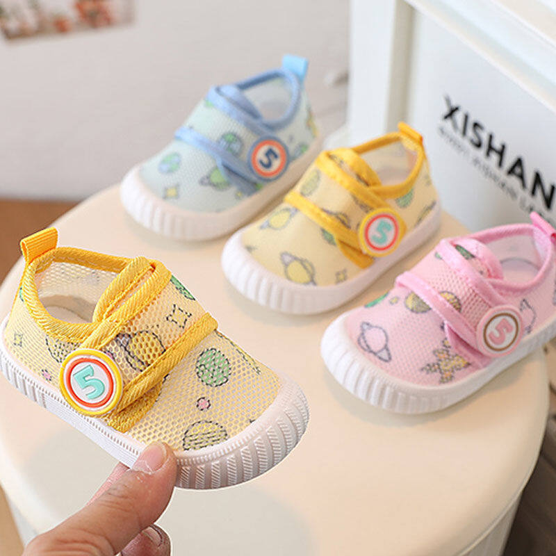 Baby Toddler Shoes Non-slip Soft Bottom Mesh Shoes Velcro 2022 Summer 0