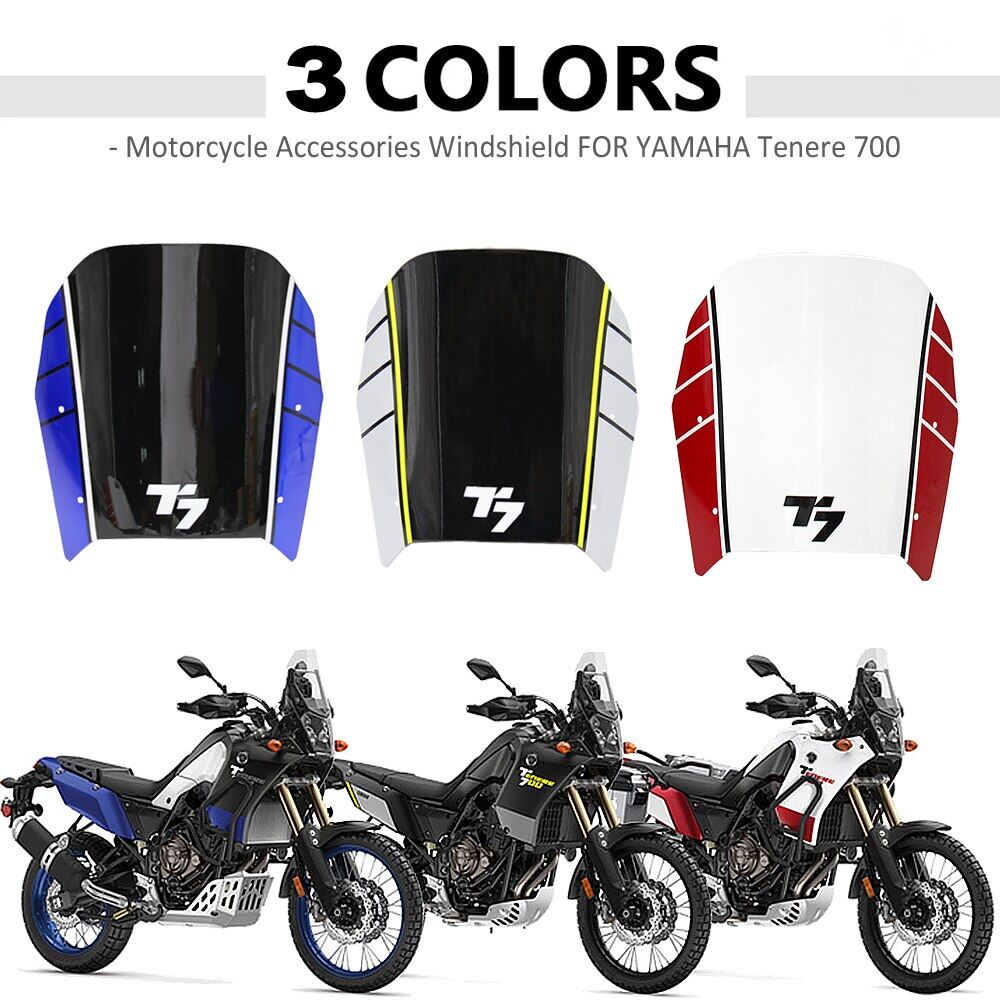 Xe máy mới cho yamaha tenere 700 t700 xtz 700 2019-2021 essories tấm chắn gió kính chắn gió tấm chắn bảo vệ làm lệch hướng