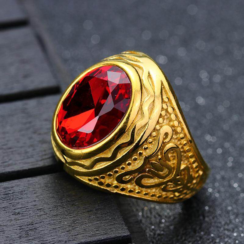 Buy quality 22k Gold CZ Classic Green stone Ring in Noida-as247.edu.vn
