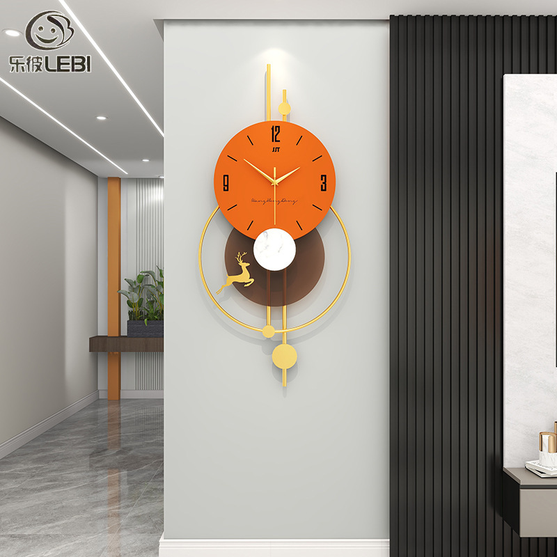 Lebi đồng hồ treo tường đồng hồ trang trí nhà kiểu bắc âu đơn giản đồng hồ treo tường phòng khách sang trọng châu âu đồng hồ sáng tạo thời trang treo tường