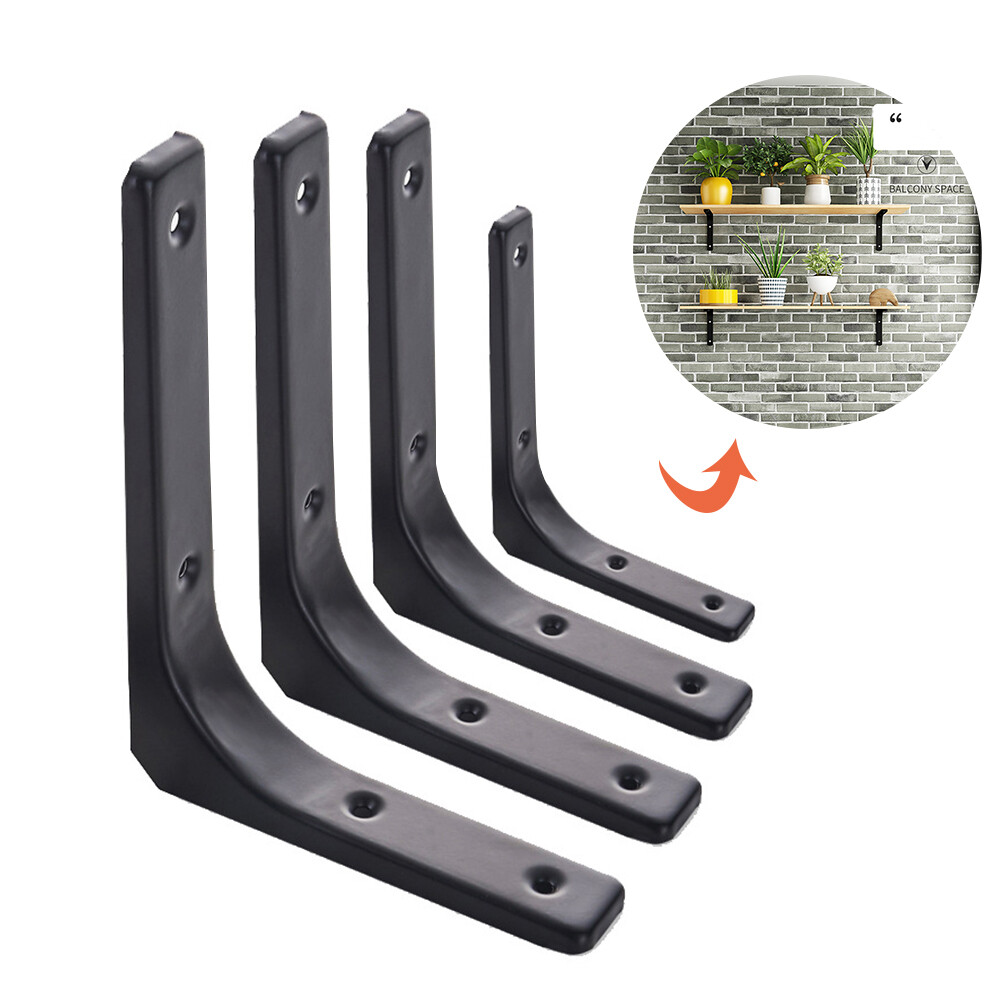 4 Cái Giá Đỡ Kệ Hạng Nặng, Giá Treo Tường Nội Thất Bằng Thép Tự Làm Hình Chữ L Trang Trí Nhà Cửa