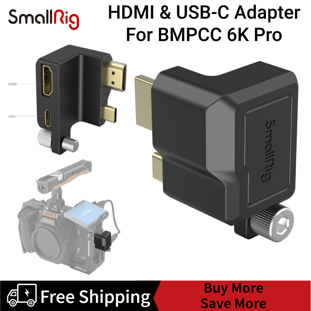 SmallRig HDMI & USB-C Right-Angle Adapter for BMPCC 6K Pro 3289
