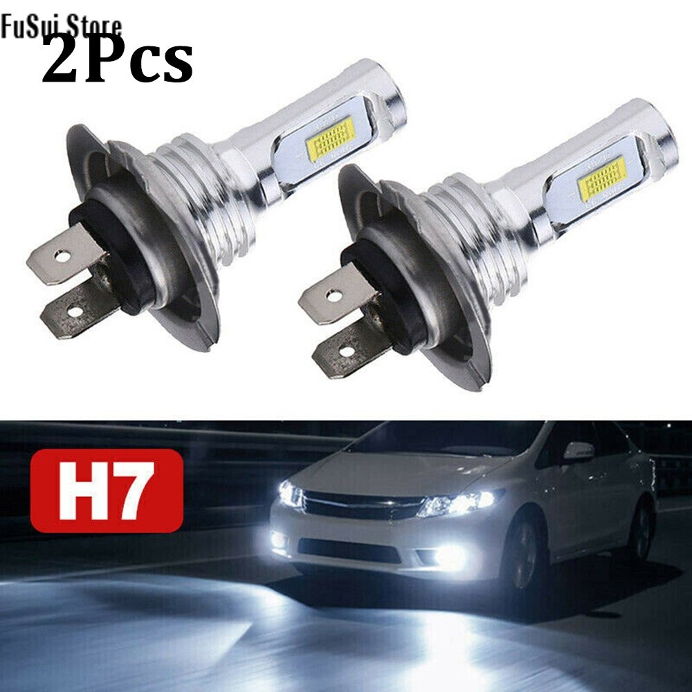 Fusui store cặp h7 led đèn pha bóng đèn kit chùm cao hay thấp 55w 8000lm siêu sáng 6000k trắng ,除了 h4 远近光一体)